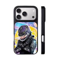 Lewis Hamilton F1 purple helmet art iPhone 17 Pro Max Black Case