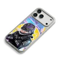 Lewis Hamilton F1 purple helmet art iPhone 17 Pro Max Electroplated Silver Case2