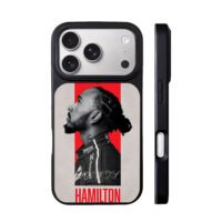 Lewis Hamilton F1 racer portrait iPhone 17 Pro Max Black Case