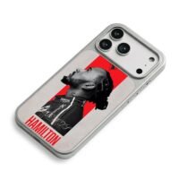 Lewis Hamilton F1 racer portrait iPhone 17 Pro Max Electroplated Silver Case2