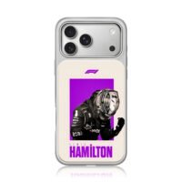 Lewis Hamilton F1 racer victory pic iPhone 17 Pro Max Electroplated Silver Case1
