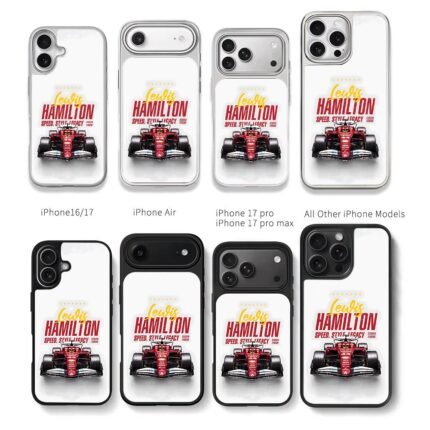 Lewis Hamilton Ferrari F1 race car Chris Brown Phone Case Black Electroplated Silver For Iphone 11 To 17