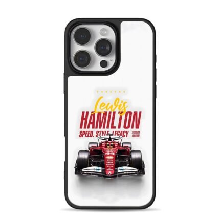 Lewis Hamilton Ferrari F1 race car iPhone 16 Pro Max Black Case