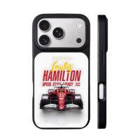 Lewis Hamilton Ferrari F1 race car iPhone 17 Pro Max Black Case