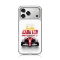 Lewis Hamilton Ferrari F1 race car iPhone 17 Pro Max Electroplated Silver Case1