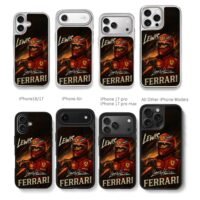 Lewis Hamilton Ferrari F1 racer art Chris Brown Phone Case Black Electroplated Silver For Iphone 11 To 17