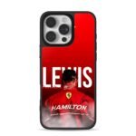 Lewis Hamilton Ferrari racing suit iPhone 16 Pro Max Black Case