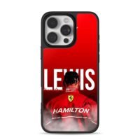 Lewis Hamilton Ferrari racing suit iPhone 16 Pro Max Black Case