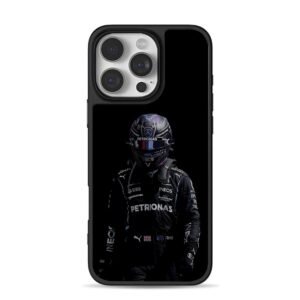 Lewis Hamilton Petronas F1 racer iPhone 16 Pro Max Black Case