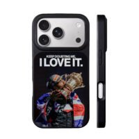 Lewis Hamilton trophy quote UK flag iPhone 17 Pro Max Black Case