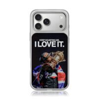 Lewis Hamilton trophy quote UK flag iPhone 17 Pro Max Electroplated Silver Case1