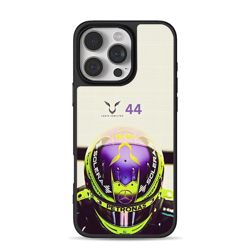 Lewis Hamilton44 F1 helmet Mercedes iPhone 16 Pro Max Black Case Lewis Hamilton44 F1 helmet Mercedes iPhone 16 Pro Max Black Case