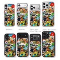 Life is Roblox avatar collage Chris Brown Phone Case Black Electroplated Silver For Iphone 11 To 17