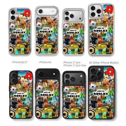Life is Roblox avatar collage Chris Brown Phone Case Black Electroplated Silver For Iphone 11 To 17
