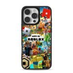 Life is Roblox avatar collage iPhone 16 Pro Max Black Case