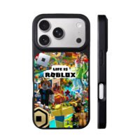 Life is Roblox avatar collage iPhone 17 Pro Max Black Case