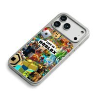 Life is Roblox avatar collage iPhone 17 Pro Max Electroplated Silver Case2