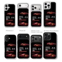 Lightning McQueen 911 GT3 RS flags Chris Brown Phone Case Black Electroplated Silver For Iphone 11 To 17