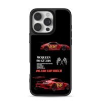 Lightning McQueen 911 GT3 RS flags iPhone 16 Pro Max Black Case