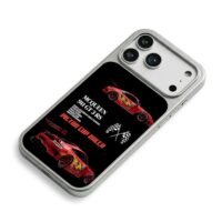 Lightning McQueen 911 GT3 RS flags iPhone 17 Pro Max Electroplated Silver Case2