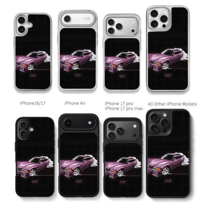 LikeHell purple BMW E36 burnout art Chris Brown Phone Case Black Electroplated Silver For Iphone 11 To 17
