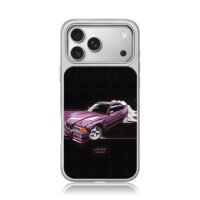 LikeHell purple BMW E36 burnout art iPhone 17 Pro Max Electroplated Silver Case1