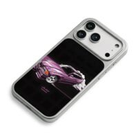 LikeHell purple BMW E36 burnout art iPhone 17 Pro Max Electroplated Silver Case2