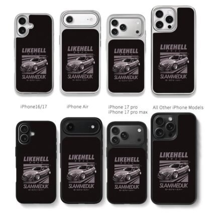 LIKEHELL SLAMMEDUK JDM car Chris Brown Phone Case Black Electroplated Silver For Iphone 11 To 17