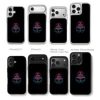 LIMITLESS over neon brain art Chris Brown Phone Case Black Electroplated Silver For Iphone 11 To 17