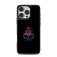 LIMITLESS over neon brain art iPhone 16 Pro Max Black Case