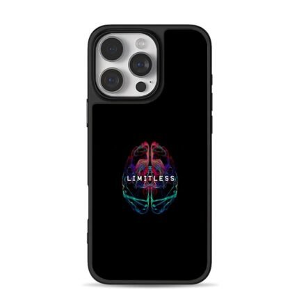 LIMITLESS over neon brain art iPhone 16 Pro Max Black Case