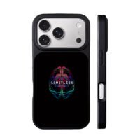 LIMITLESS over neon brain art iPhone 17 Pro Max Black Case
