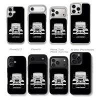 Line art Toyota Land Cruiser Chris Brown Phone Case Black Electroplated Silver For Iphone 11 To 17