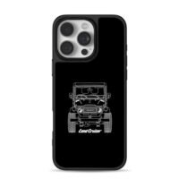 Line art Toyota Land Cruiser iPhone 16 Pro Max Black Case