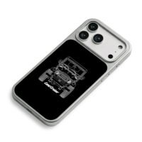 Line art Toyota Land Cruiser iPhone 17 Pro Max Electroplated Silver Case2
