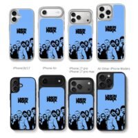Linkin Park band member silhouettes Chris Brown Phone Case Black Electroplated Silver For Iphone 11 To 17