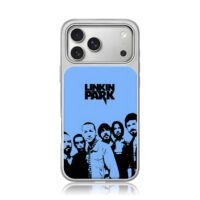Linkin Park band member silhouettes iPhone 17 Pro Max Electroplated Silver Case1