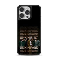 Linkin Park band repeated text iPhone 16 Pro Max Black Case