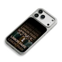 Linkin Park band repeated text iPhone 17 Pro Max Electroplated Silver Case2