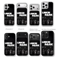 Linkin Park band single promo photo Chris Brown Phone Case Black Electroplated Silver For Iphone 11 To 17