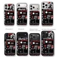 Linkin Park classic song poster art Chris Brown Phone Case Black Electroplated Silver For Iphone 11 To 17
