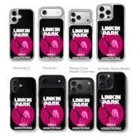 Linkin Park Emily Armstrong graphic Chris Brown Phone Case Black Electroplated Silver For Iphone 11 To 17