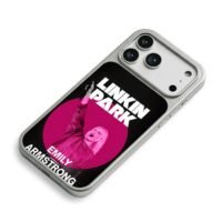 Linkin Park Emily Armstrong graphic iPhone 17 Pro Max Electroplated Silver Case2