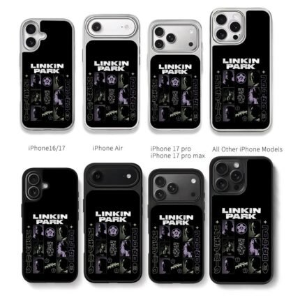 Linkin Park From Zero Tour 2025 Art Chris Brown Phone Case Black Electroplated Silver For Iphone 11 To 17