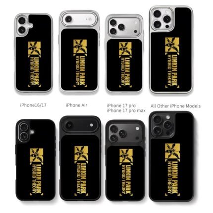Linkin Park Hybrid Theory logo Chris Brown Phone Case Black Electroplated Silver For Iphone 11 To 17
