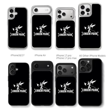 Linkin Park Hybrid Theory logo Chris Brown Phone Case Black Electroplated Silver For Iphone 11 To 17