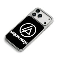 Linkin Park logo and band name iPhone 17 Pro Max Electroplated Silver Case2