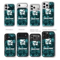 Linkin Park logo band photo collage Chris Brown Phone Case Black Electroplated Silver For Iphone 11 To 17