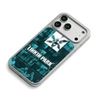 Linkin Park logo band photo collage iPhone 17 Pro Max Electroplated Silver Case2