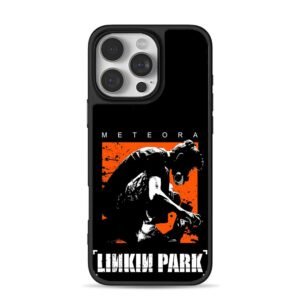 Linkin Park Meteora gas masked art iPhone 16 Pro Max Black Case